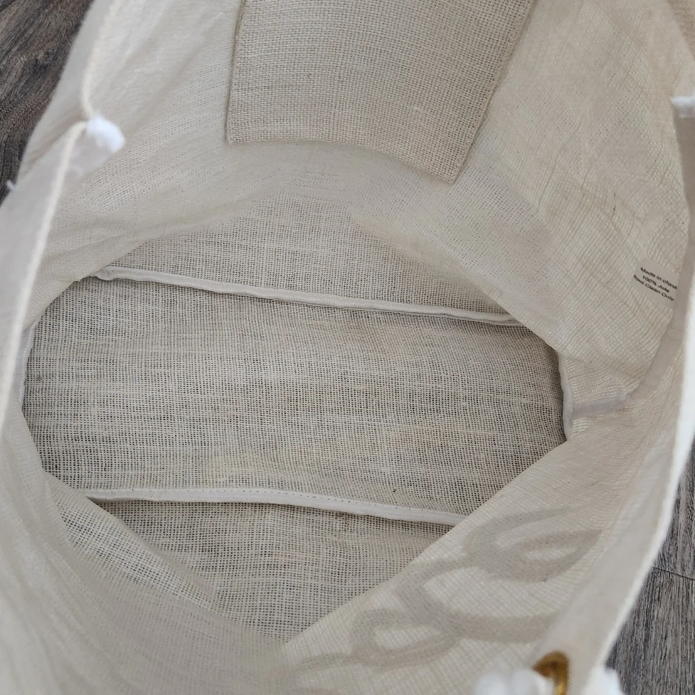 Bride Sequine Jute Large Beach Tote